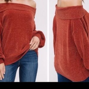 New Chenille Off the Shoulder Sweater